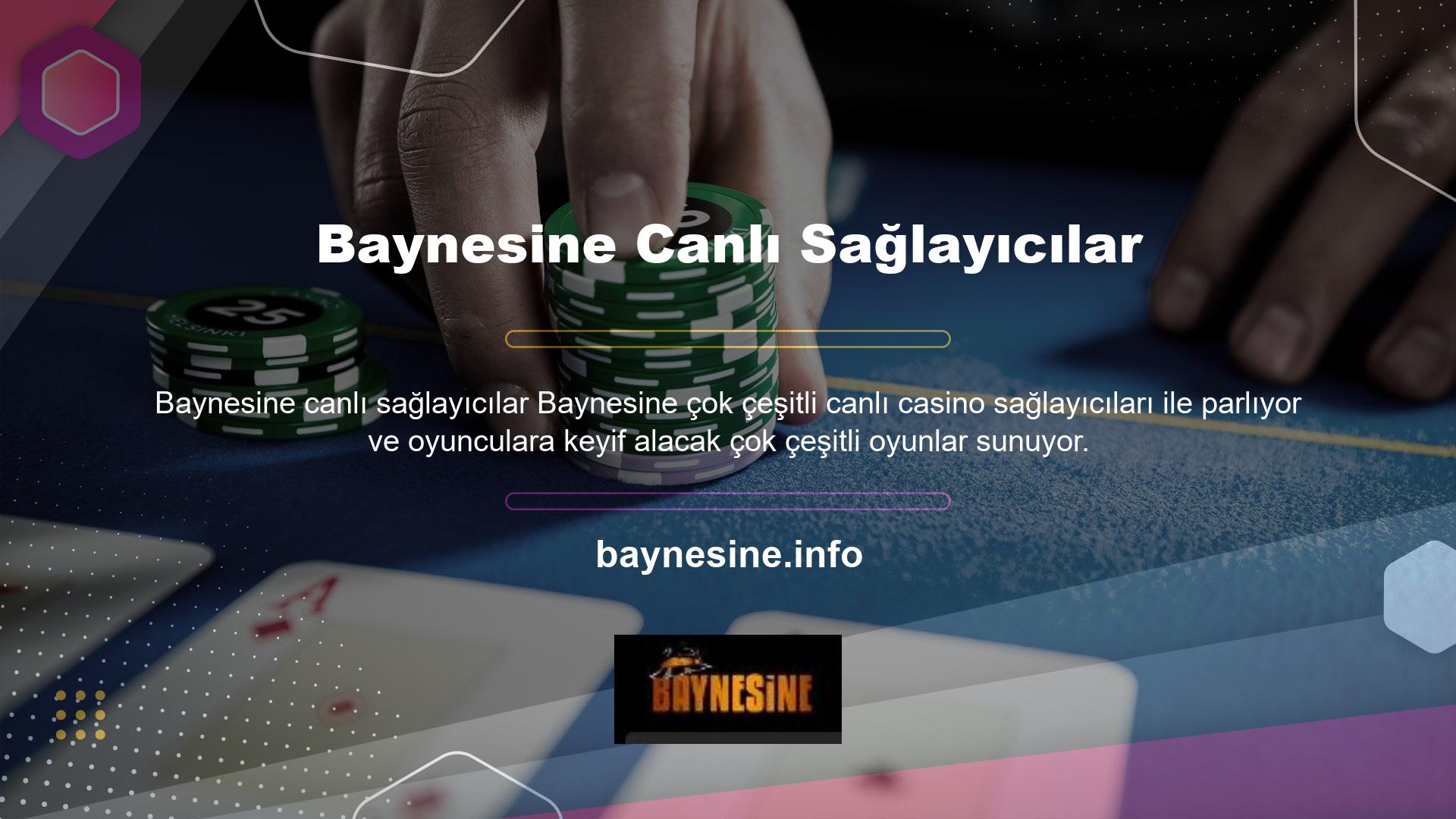 Bahisçiler, oyun sağlayıcısının hizmeti aracılığıyla çeşitli canlı casino oyunları oynama fırsatına sahiptir